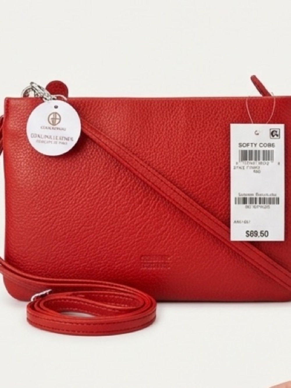 NWTS! Giani Bernini Vibrant Red Leather Crossbody Bag